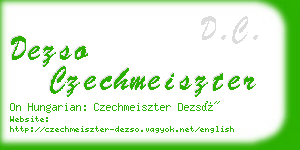 dezso czechmeiszter business card